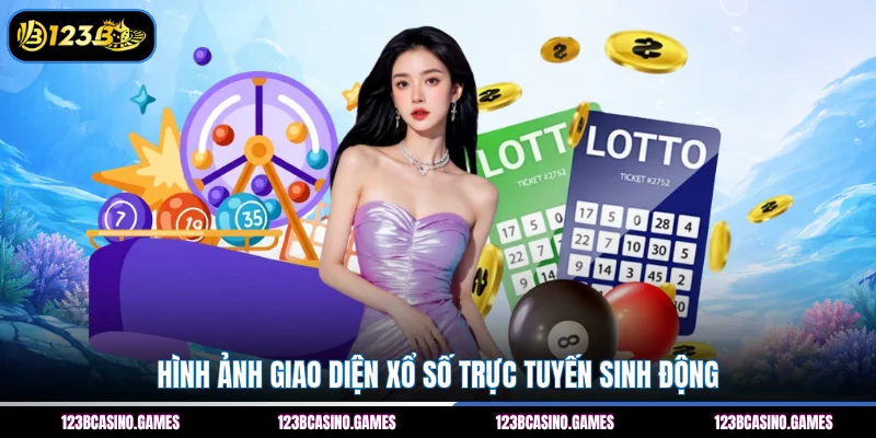Hình ảnh giao diện xổ số trực tuyến sinh động